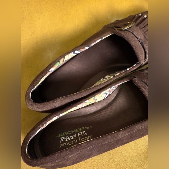 Skechers women’s sneakers Dark Brown Suede Loafers with Stud Details size 9,5 - Picture 14 of 14